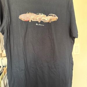 Ben Sherman Black Tee with Classic Car Graphic